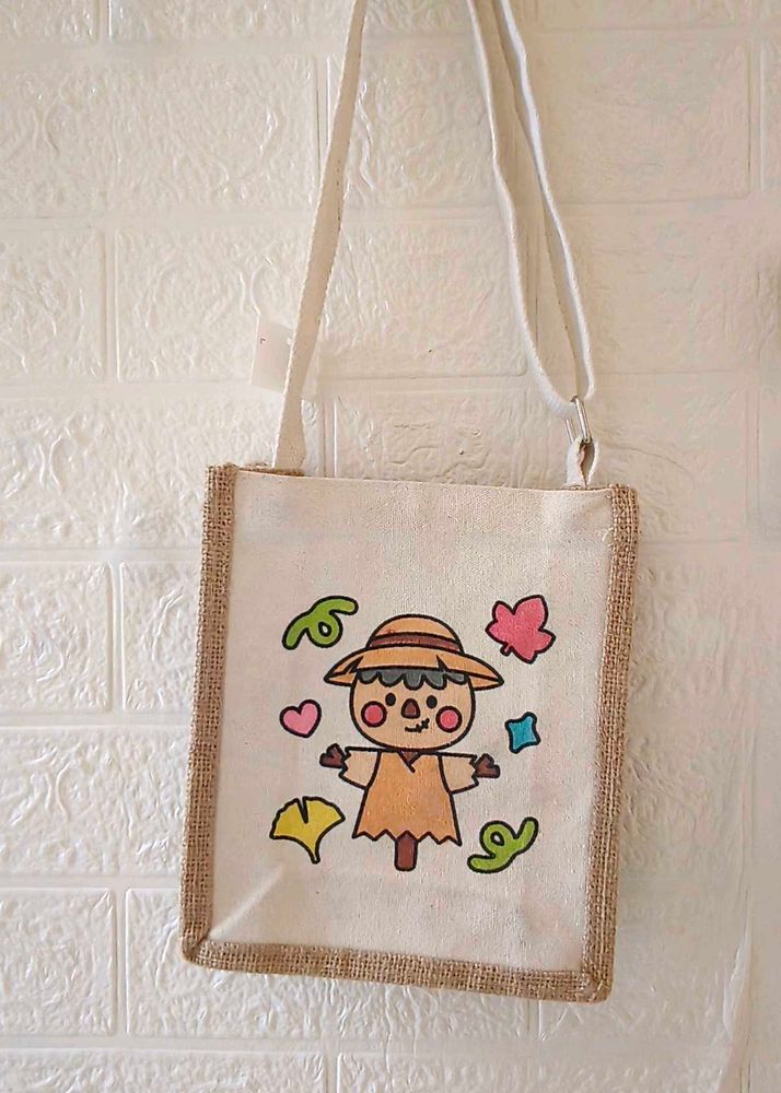 Cute Scarecrow Canvas Crossbody Bag