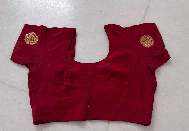 Maroon Embroidered Blouse