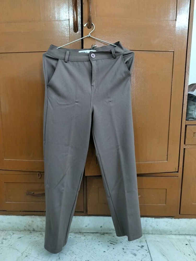 Brown Straight Leg Pants