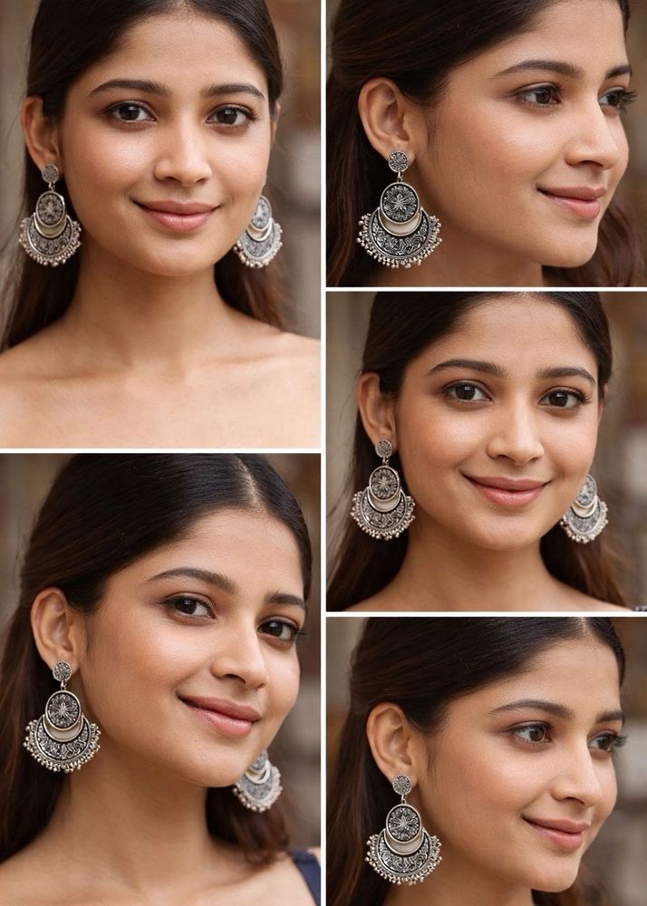 Exquisite Oxidized Silver Statement Earrings