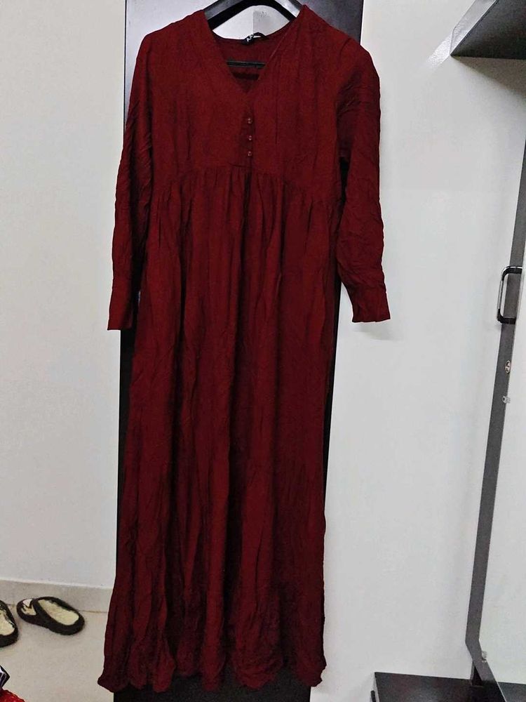 Aayu maroon Kurta embellished