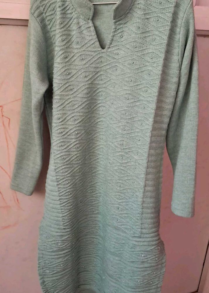 Pastel Green woollen kurti