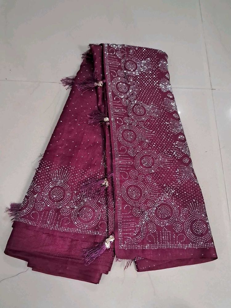 Designer Embellished Silk Saree