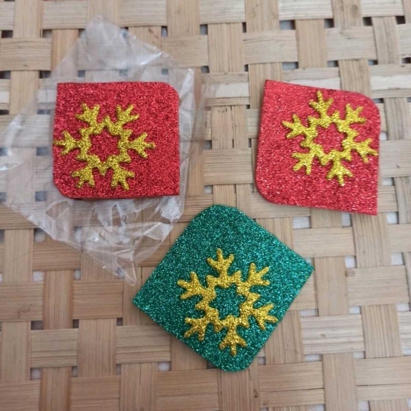 Glitter Snowflake Embellishments (3)
