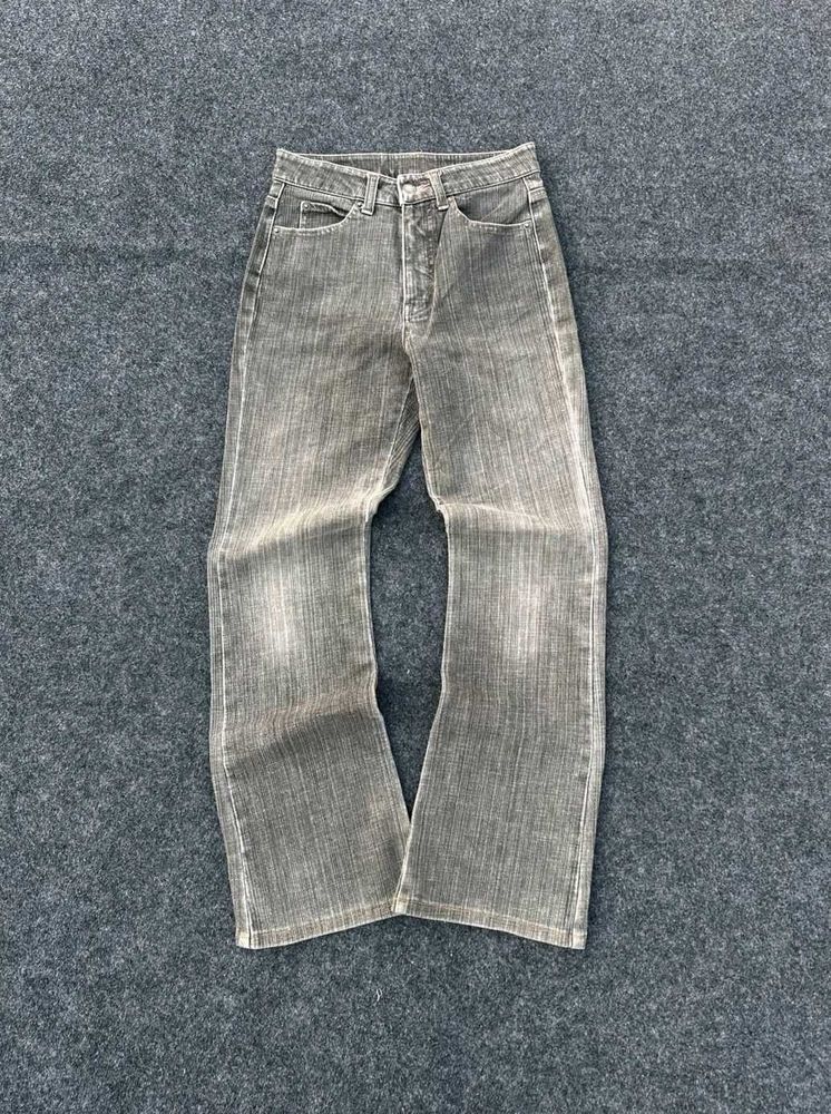 grey bootcut denim