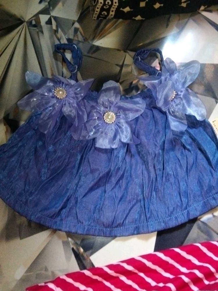 Blue Floral Baby Dress