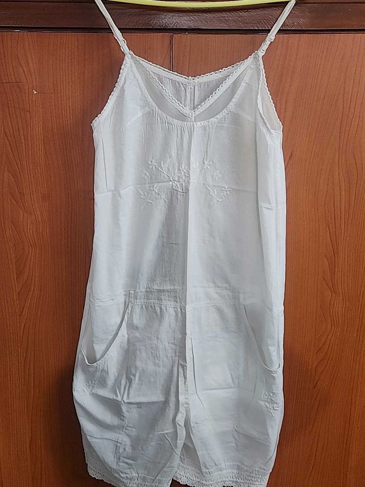 Embroided Cotton Jumpsuit / Night Wear