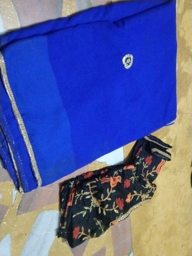 Elegant Blue Saree with Blouse