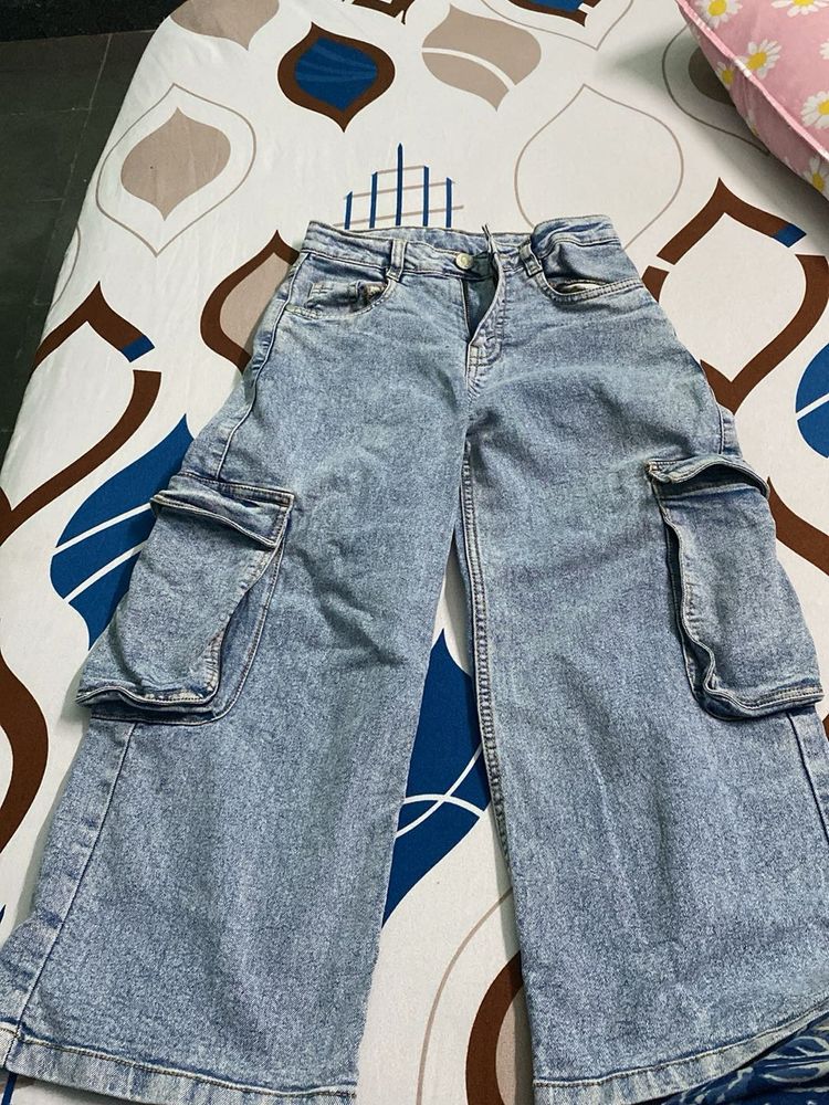 Light blue Cargo Jeans