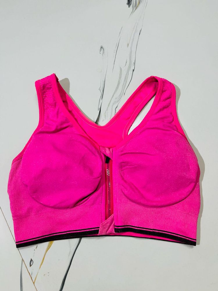 Comfortable Front Zip Sports Bra