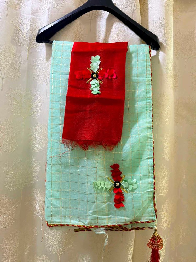Designer Saree with Embellishments