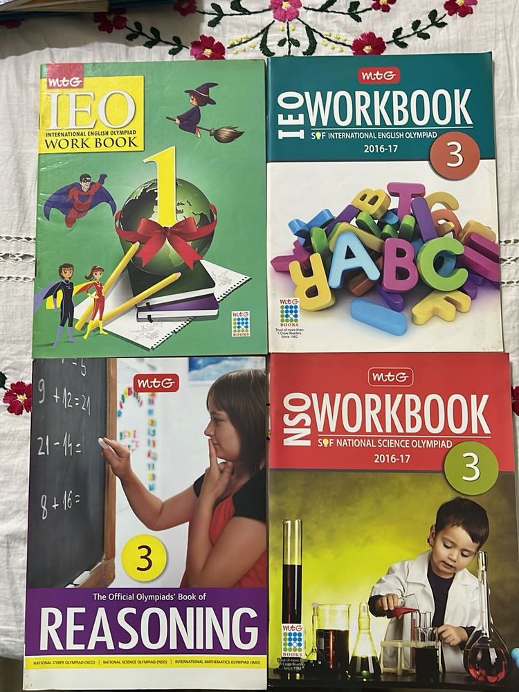4 MTG Olympiad Workbooks &amp; Reasoning Books
