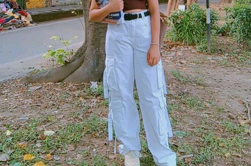 White Cargo Pants
