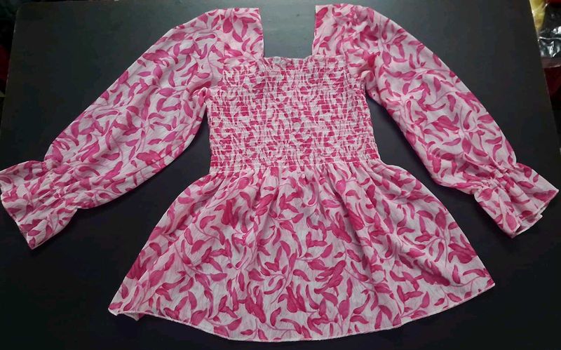 cute print elastic top