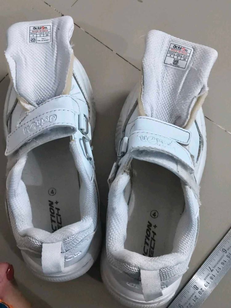 White Action Sports Shoes