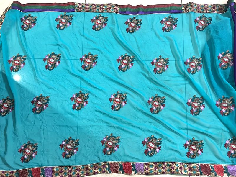Gotta Patti Embroidered Saree