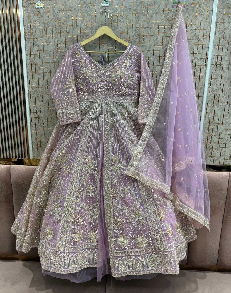 Stunning Lilac Embroidered Lehenga Choli
