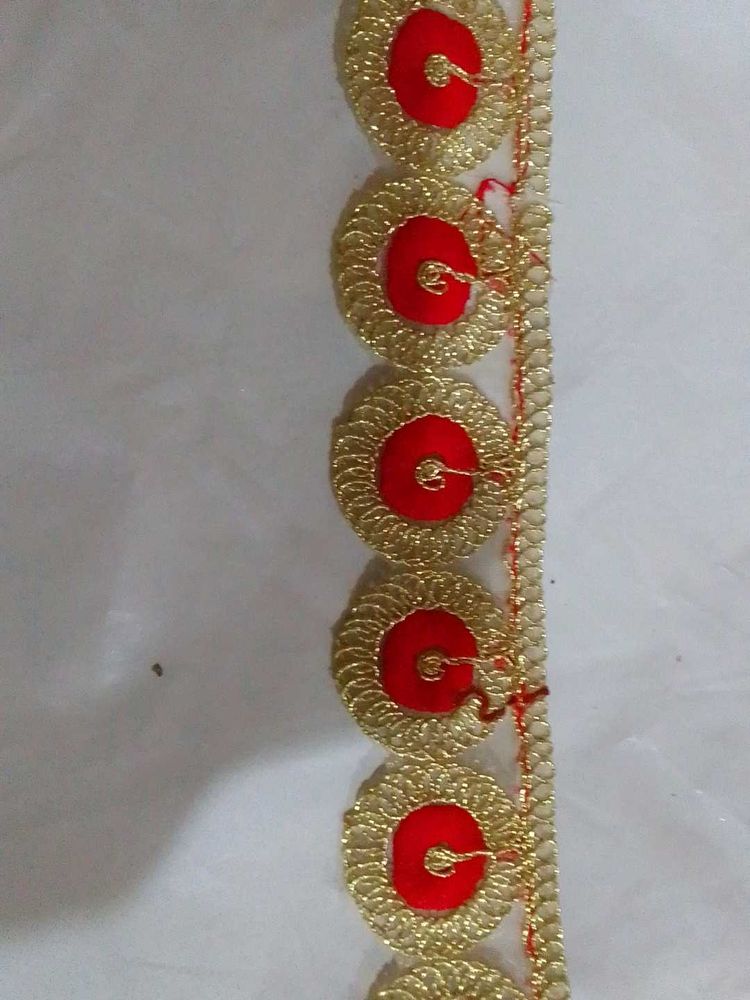 Red &amp; Gold Decorative Lace