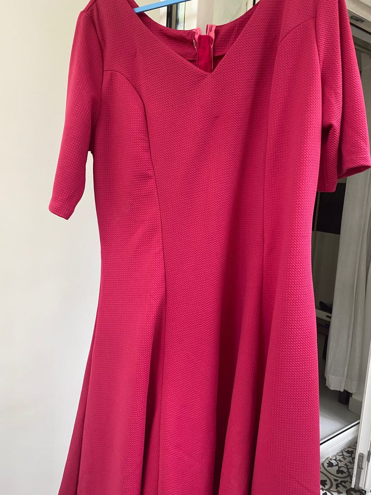 Aara Red Skater Dress
