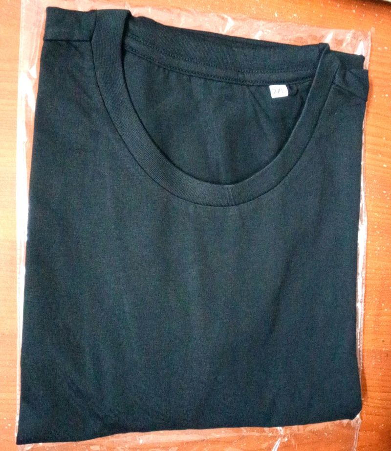 💥New Men's Premium Solid Cotton Black T-shirt