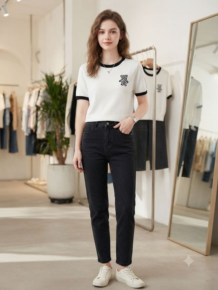 Cute Teddy Bear Graphic Top