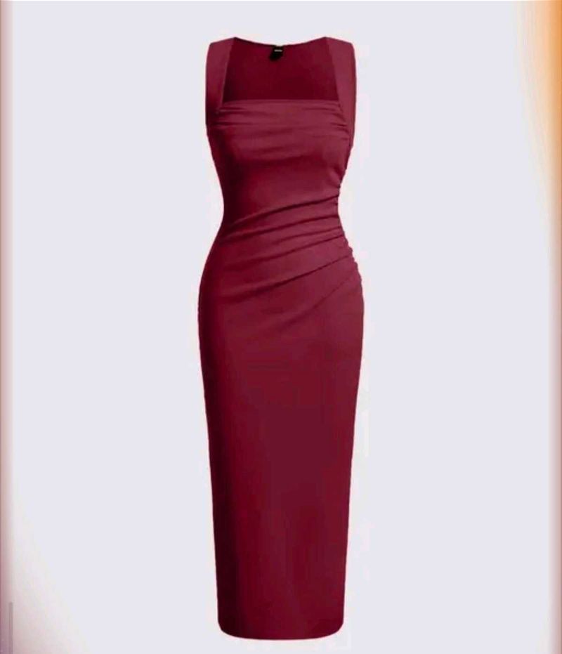 Elegant Ruched Bodycon Dress