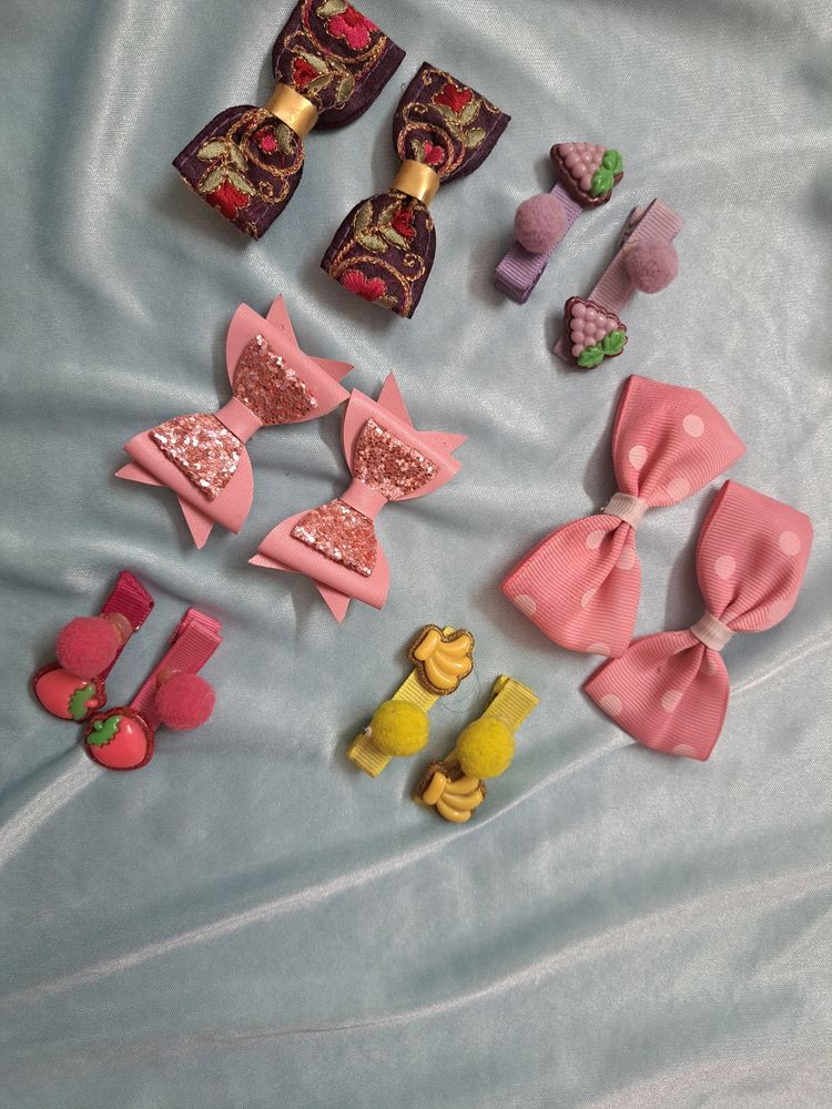 Set Of 12 Hairclips For Girls And Women