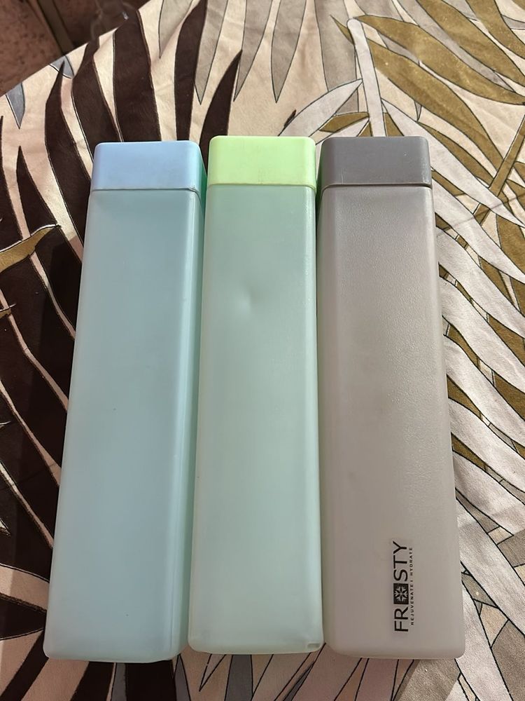 Frosty Pastel Water Bottles - Set of 3