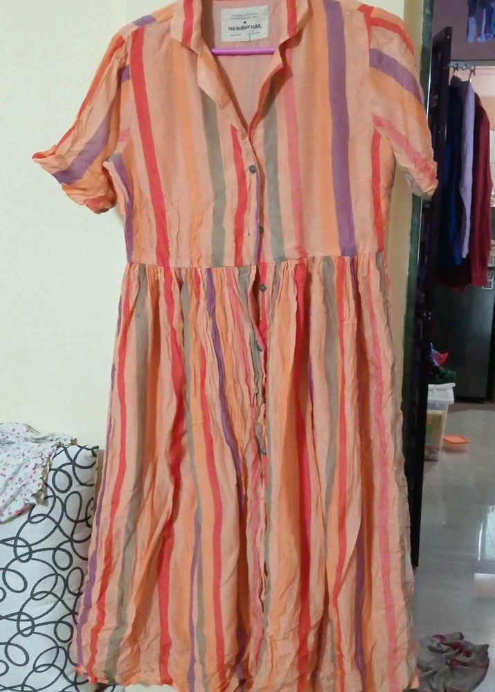Long Over Coat Wear/ Simple One Piece Type Dress.