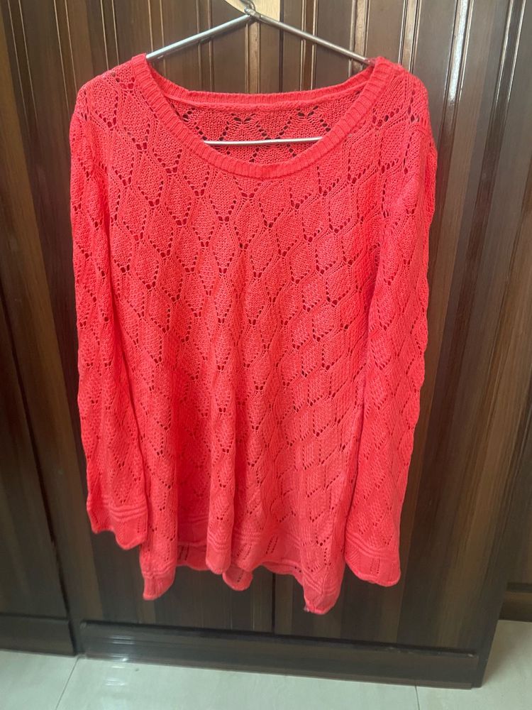 Coral Knit Sweater