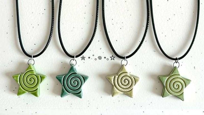 2 pair y2k  Unique Star Pendants Necklace Set