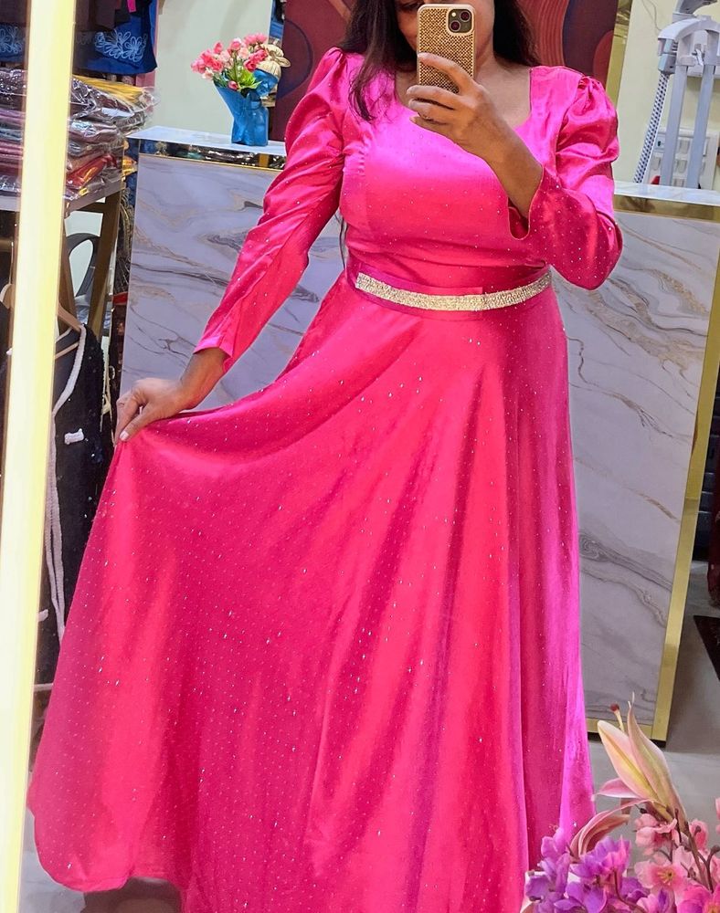 Stunning Pink Embellished Gown