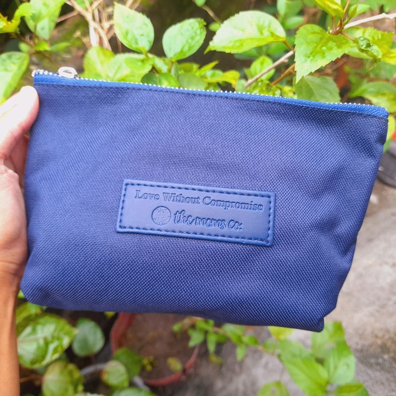 Blue Zip Bag For Makeup Organizer