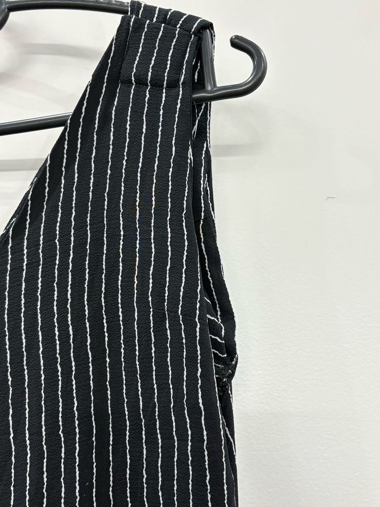Boho Black Striped Wide Leg Summer Jumpsuit