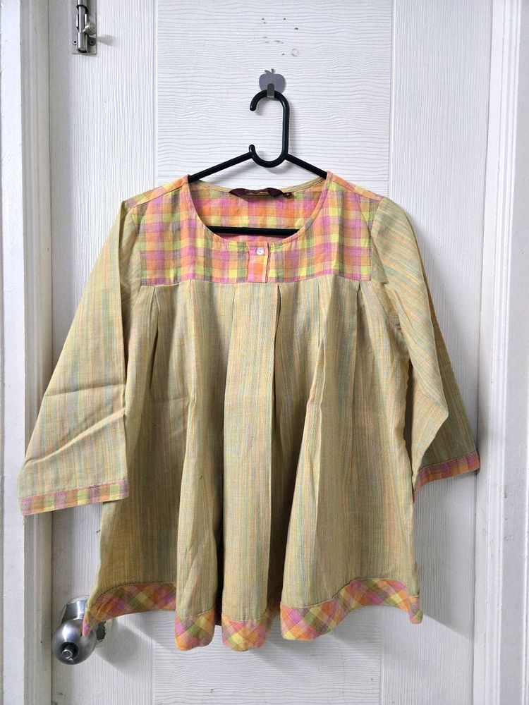 Checkered Tunic Top