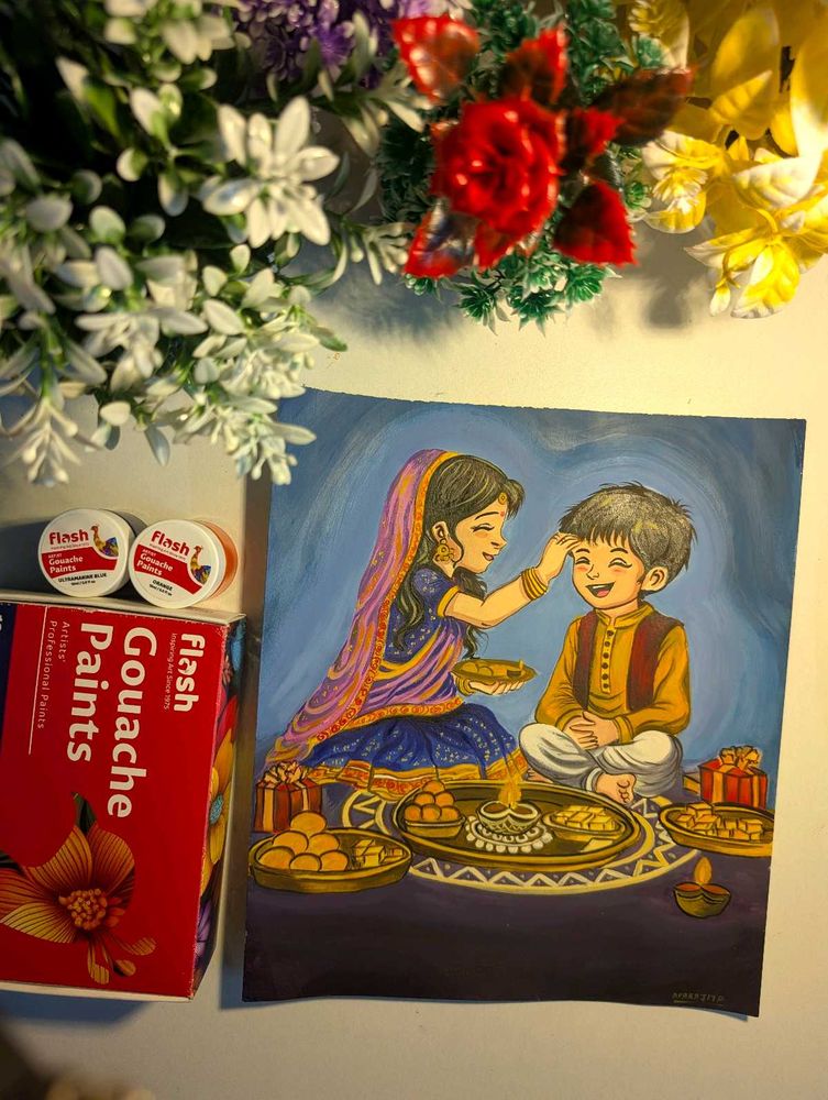 Handmade Raksha Bandhan/Bhai Dooj  Painting