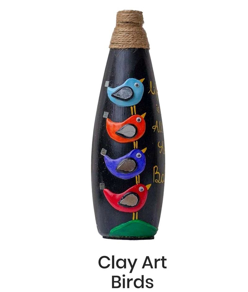 Handmade Clay Art Bird Showpiece