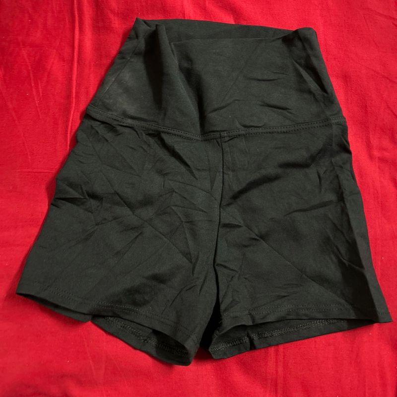 Black High-Waisted Shorts