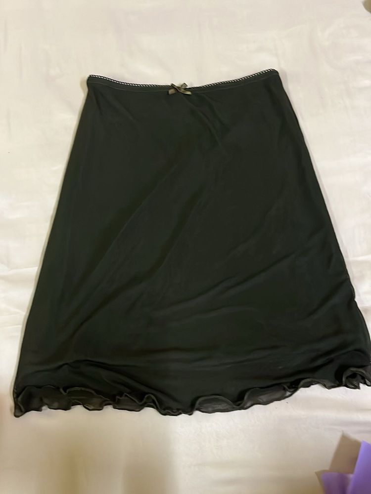 Black Sheer Mini Skirt