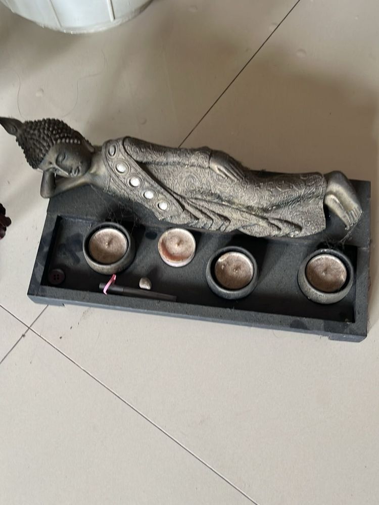 Reclining Buddha Candle Holder