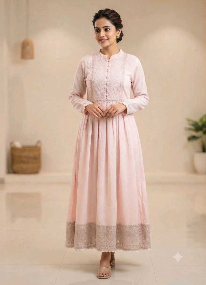 Elegant Pink Embroidered Kurta