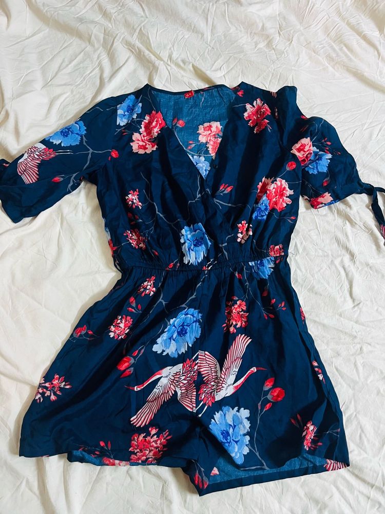 Floral Print Romper