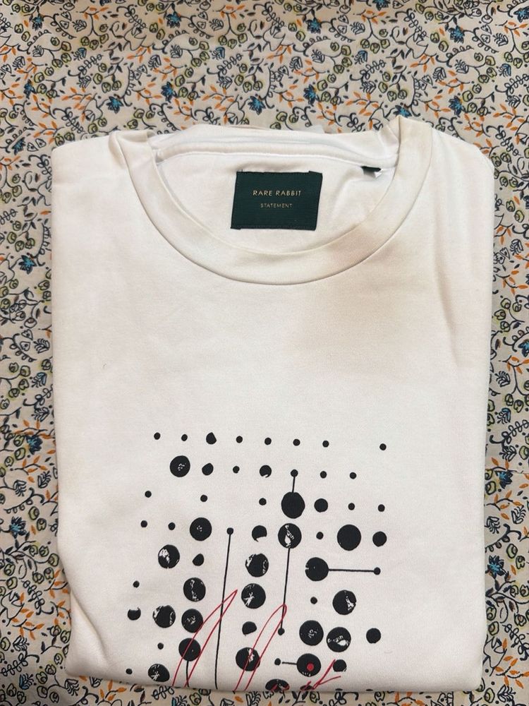 Rare Rabbit White Graphic Print T-Shirt