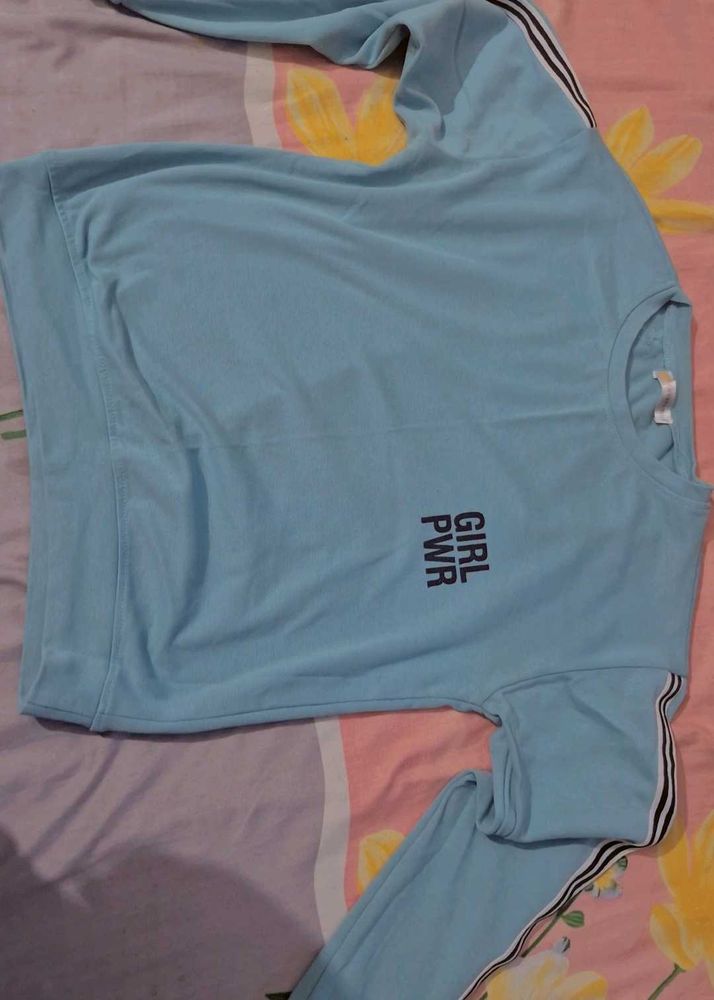 Blue "Girl Pwr" Sweatshirt