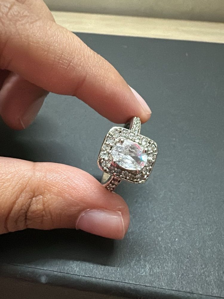 anti tarnish Sparkling Statement Ring