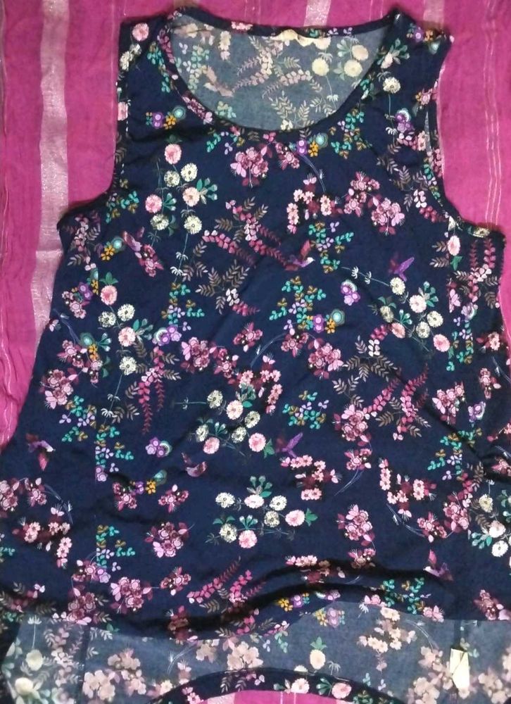 Chic Floral Print Sleeveless Top