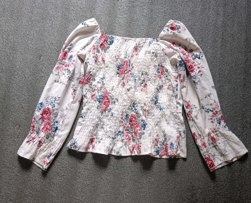 Floral Print Long Sleeve Top