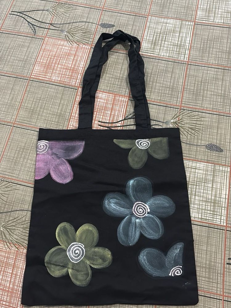 Hand-Painted Tote Bag