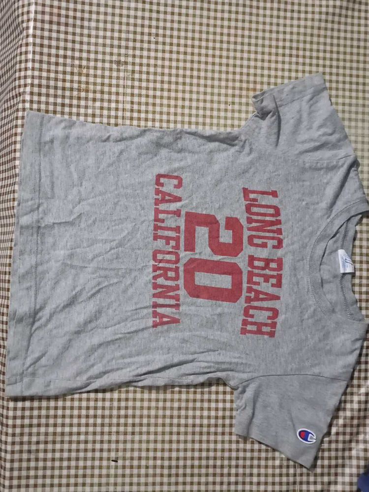 Gray Champion baby tee