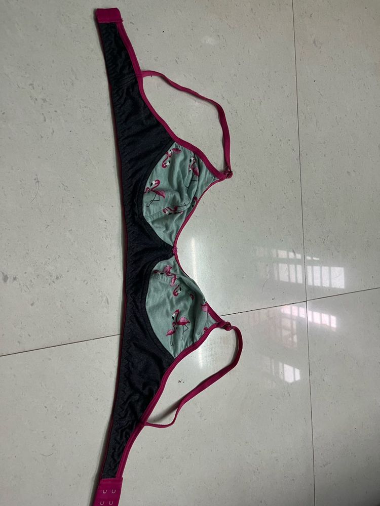 Cute Flamingo Print Bra 34